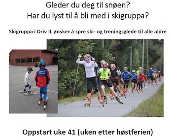 Har du lyst til å bli med i skigruppa, oppstart uke 41